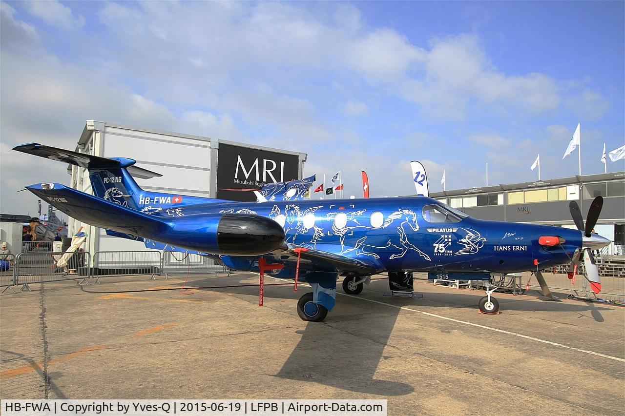 HB-FWA, 2015 Pilatus PC-12/47E C/N 1515, Pilatus PC-12 NG, Static display, Paris-Le Bourget (LFPB-LBG) Air show 2015
