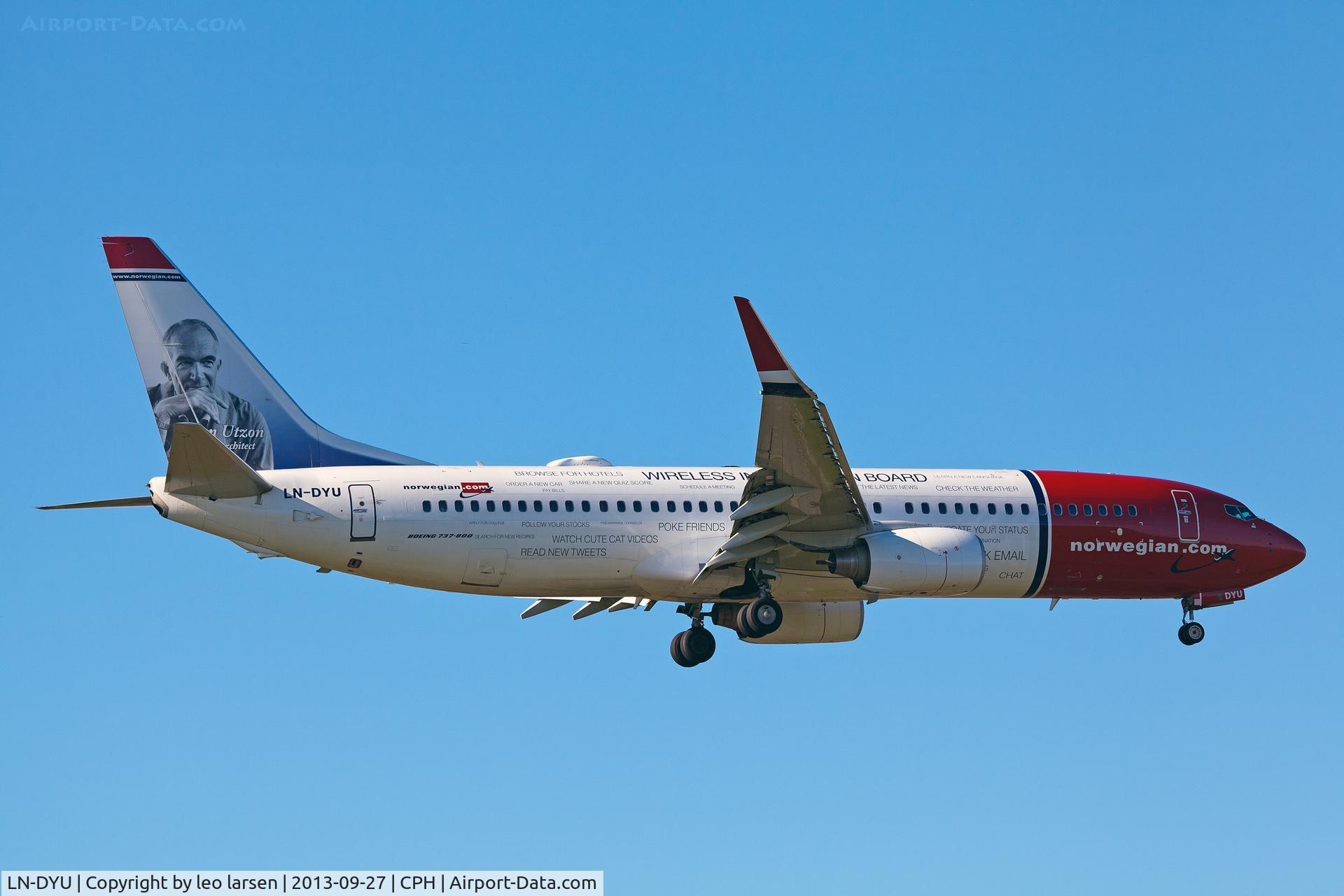 LN-DYU, 2011 Boeing 737-8JP C/N 39008, Copenhagen 27.9.13