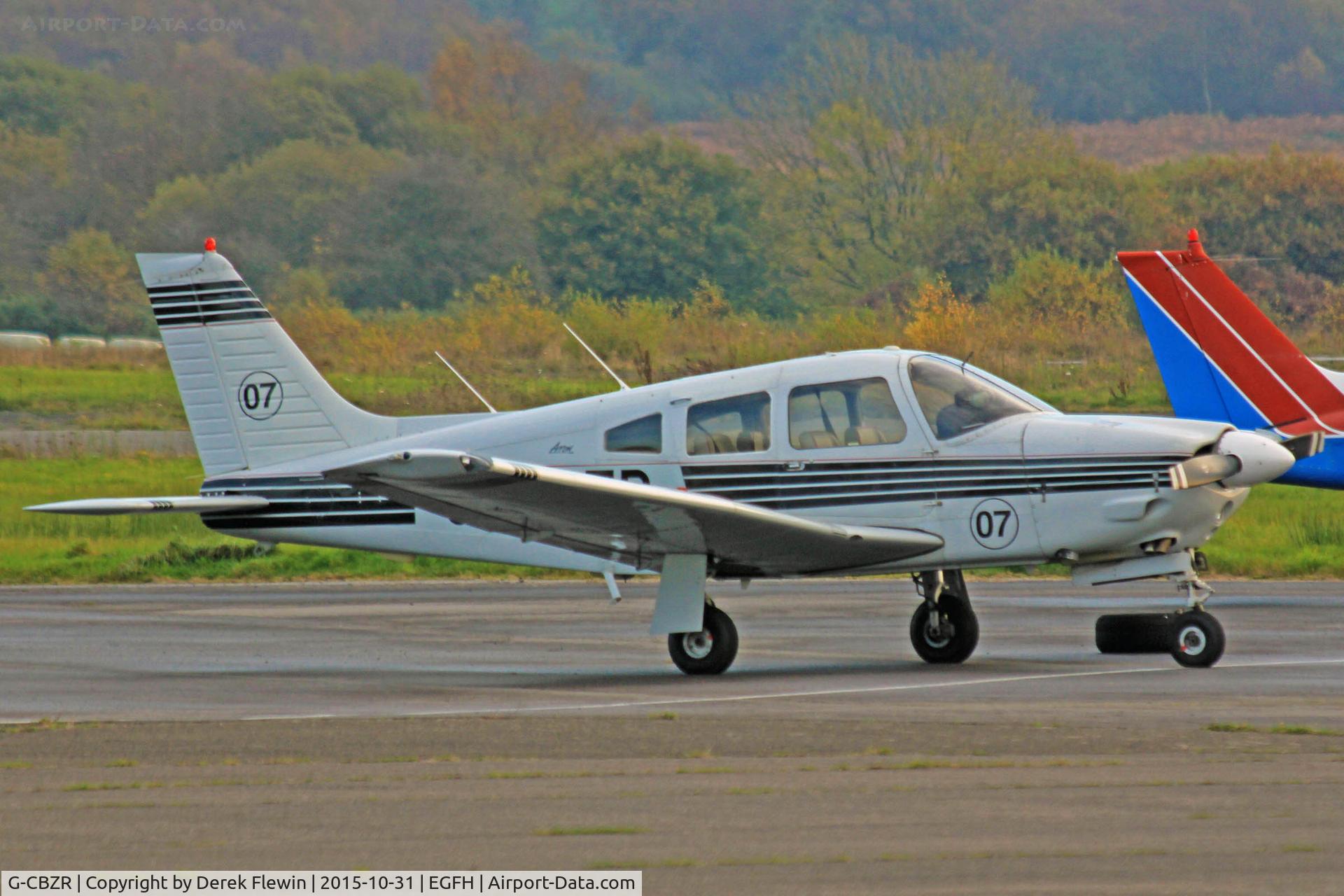 G-CBZR, 1989 Piper PA-28R-201 Cherokee Arrow III C/N 2837029, Cherokee Arrow III, Folada Aero and Technical Services, Gloucester Staverton based, previously N175ND, EC-IJX, seen parked up.