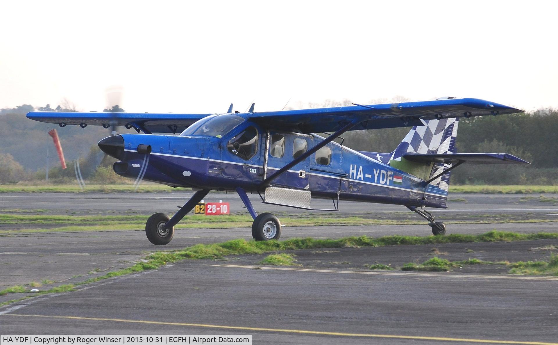 HA-YDF, 2000 Technoavia SMG-92 Turbo Finist C/N 01-005, Visiting SMG-92 returning after dropping a group of skydivers from Skydive Swansea.