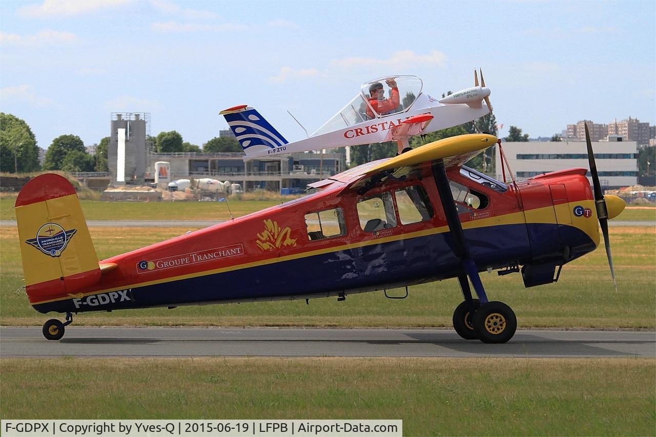 F-GDPX, Max Holste MH-1521M Broussard C/N 170, Max Holste MH-1521C-1 Broussard, Taxiing to holding point, Paris-Le Bourget (LFPB-LBG) Air show 2015