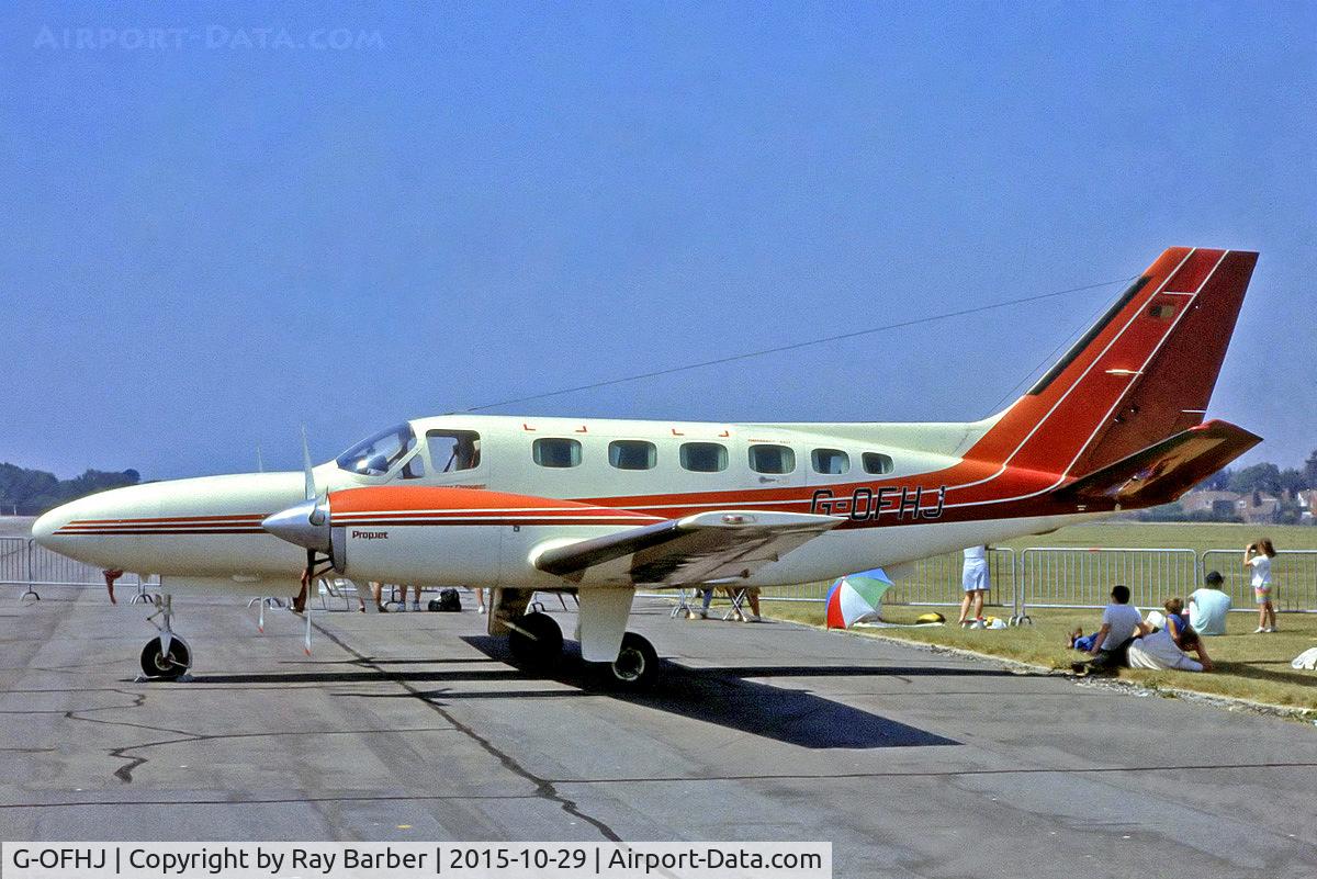 G-OFHJ, 1982 Cessna 441 Conquest II C/N 441-0294, Cessna 441 Conquest II [441-0294] (Place and date unknown). From a slide.