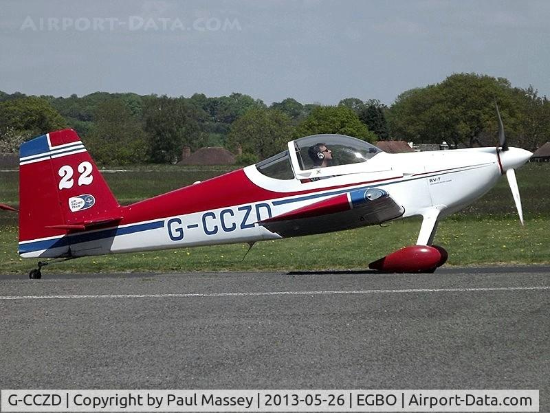 G-CCZD, 2004 Vans RV-7 C/N PFA 323-14087, @ Halfpenny Green airfield. '22' on tail.