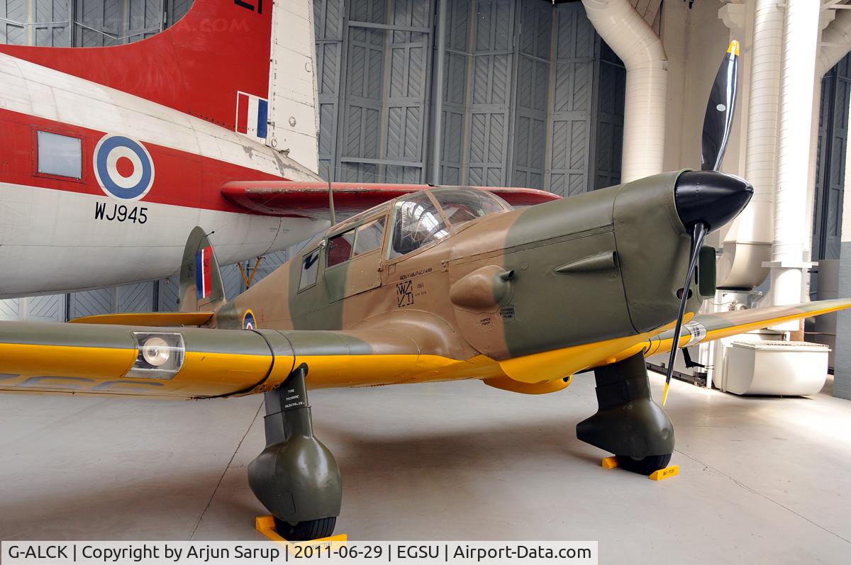 G-ALCK, F Hills And Sons Ltd Proctor 3 C/N H536, On display at IWM Duxford. Plaque states that LZ766 was built in 1944 as a RAF radio trainer, and passed into civilian ownership in 1949.