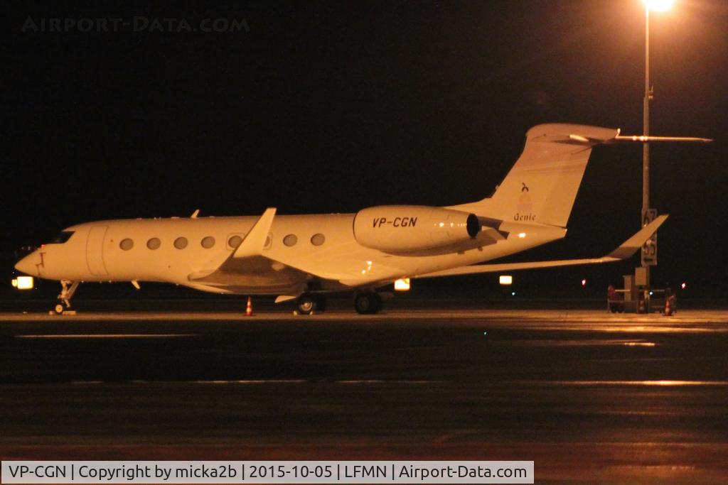 VP-CGN, 2007 Gulfstream Aerospace V-SP G550 C/N 5149, Parked