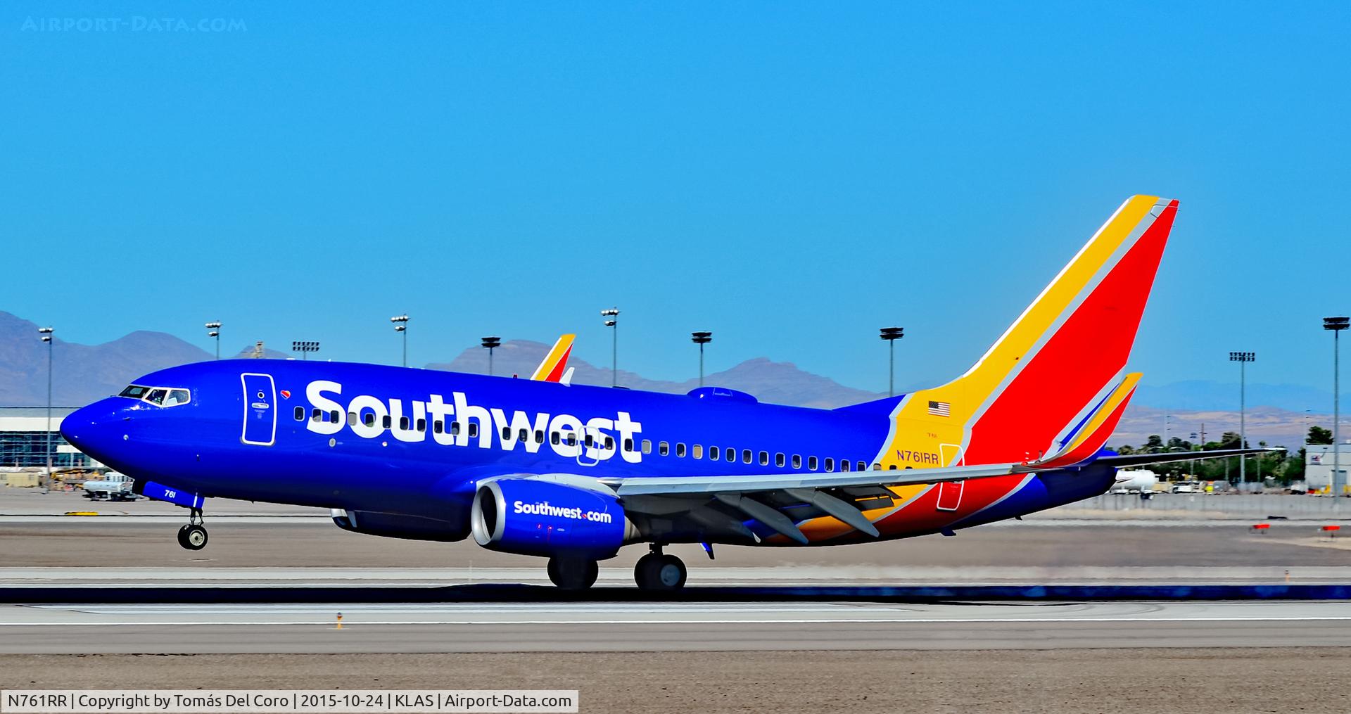 N761RR, 2000 Boeing 737-7H4 C/N 27875, N761RR  Southwest Airlines 2000 Boeing 737-7H4  (cn 27875/495)

Las Vegas - McCarran International Airport (LAS / KLAS)
USA - Nevada October 24, 2015
Photo: Tomás Del Coro