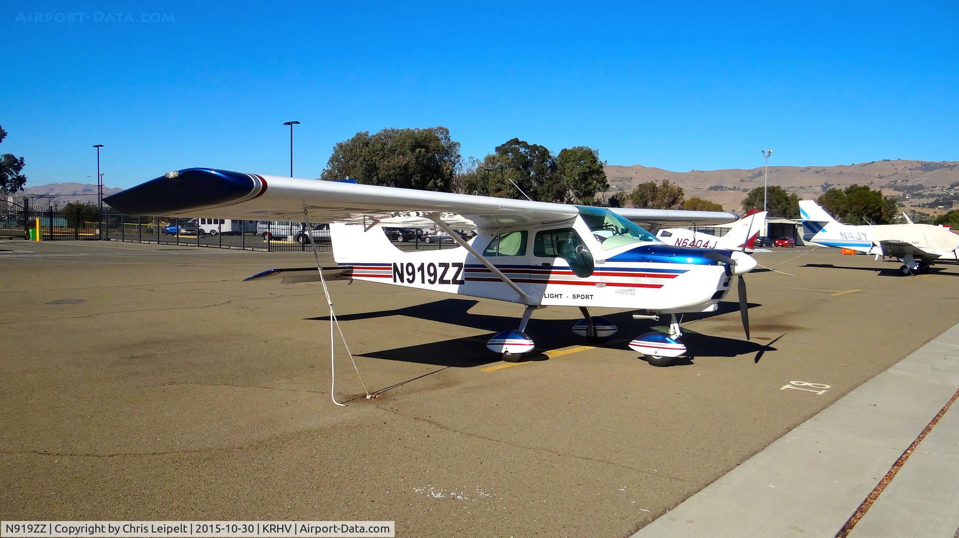 N919ZZ, Paradise Usa Llc Paradise P-1 SLSA LW C/N 0078, Newly locally-based Paradise P-1 SLSA sitting at its tie down at Reid Hillview Airport, San Jose, CA.