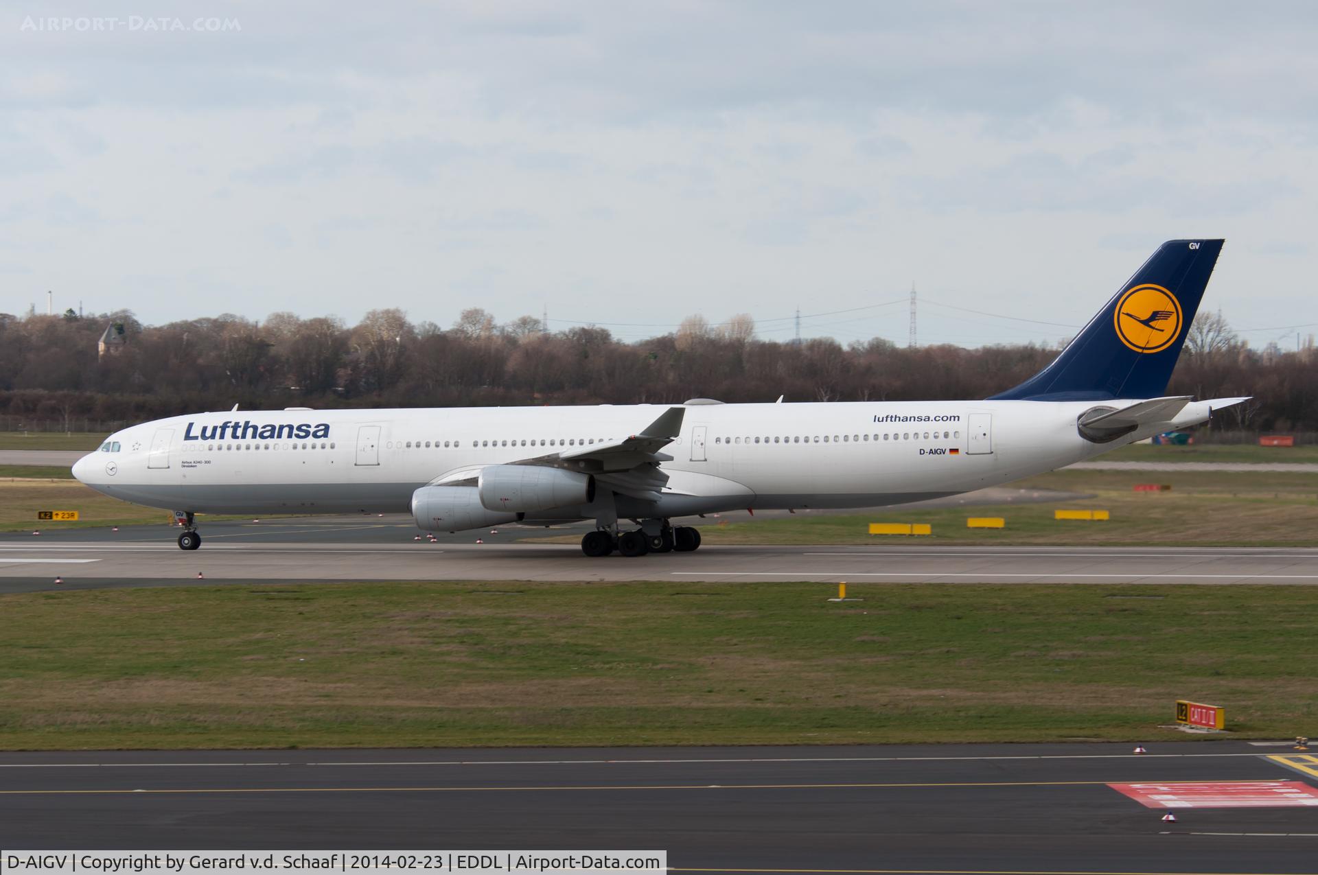 D-AIGV, 2000 Airbus A340-313X C/N 325, Düsseldorf, February 2014