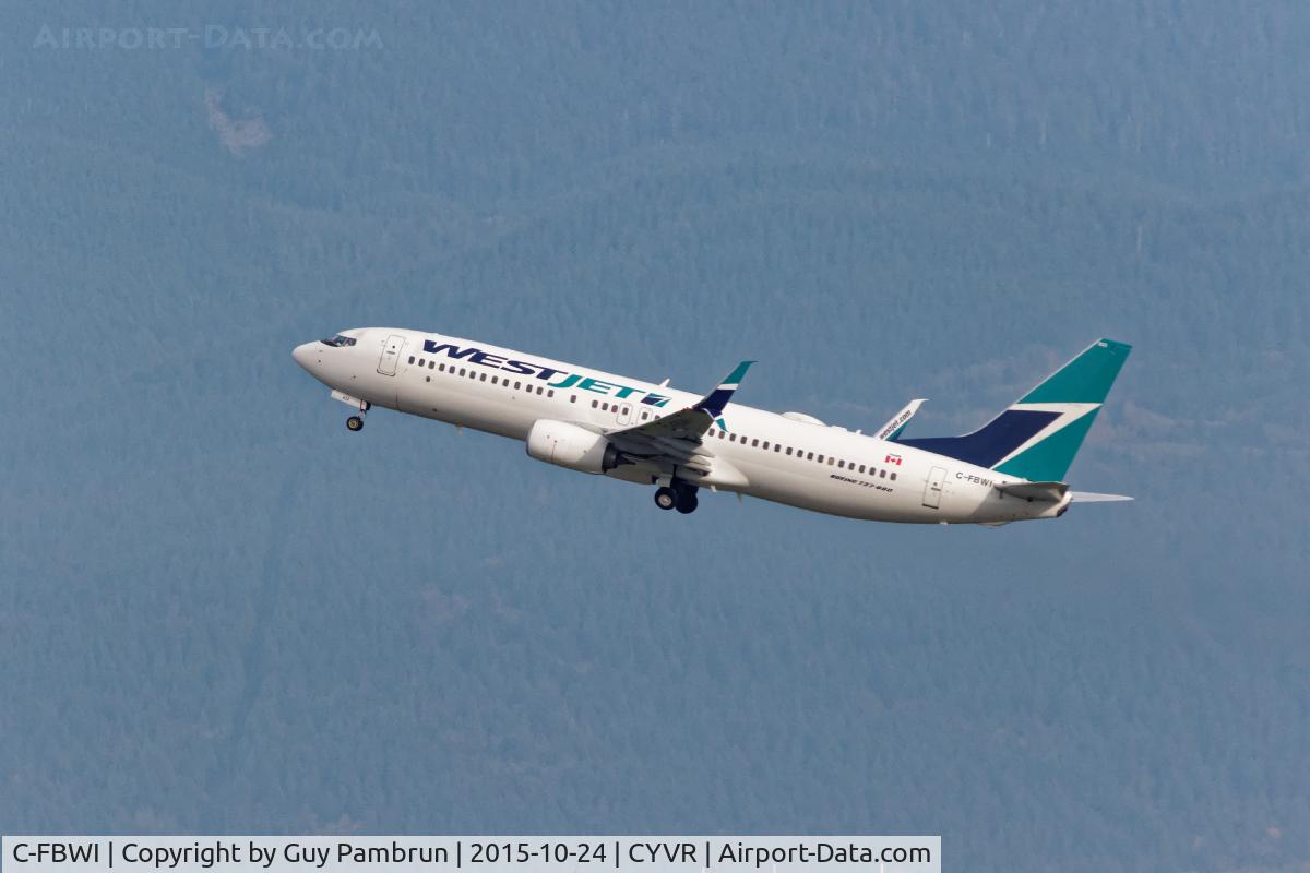 C-FBWI, 2013 Boeing 737-8CT C/N 39090, Taken from the float plane base at CYVR