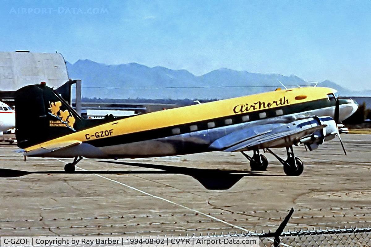 C-GZOF, 1944 Douglas C-47D Skytrain (DC-3) C/N 20833, Douglas DC-3C-47B-1-DL [20833] (Air North) Vancouver International~C 02/08/1994