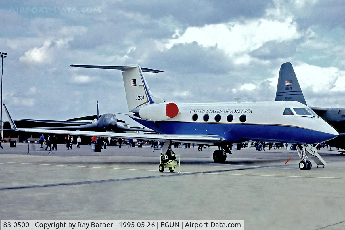 83-0500, 1983 Grumman C-20A Gulfstream III C/N 382, Gulfstream C-20A [382] (United States Air Force) RAF Mildenhall~G 26/05/1995. From a slide.
