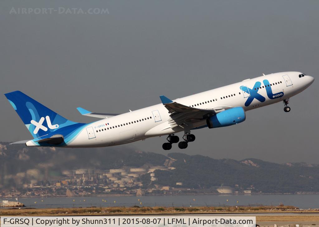 F-GRSQ, 2002 Airbus A330-243 C/N 501, Taking off from rwy 31R