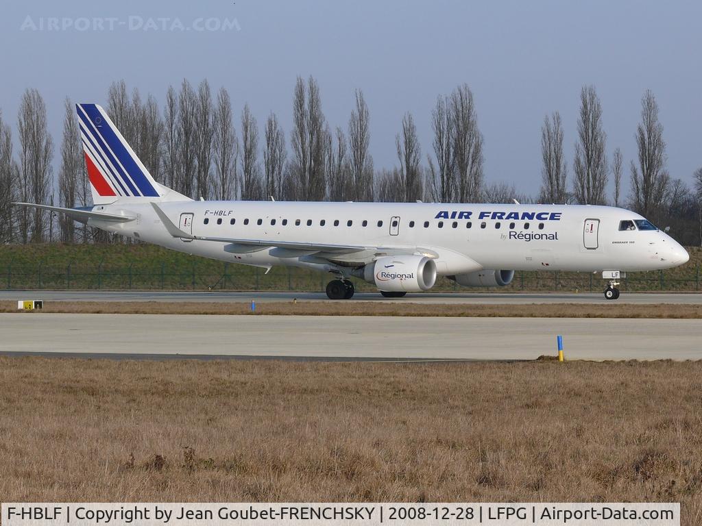 F-HBLF, 2008 Embraer 190AR (ERJ-190-100IGW) C/N 19000158, ex Régional / Air France