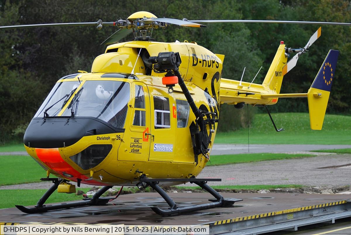 D-HDPS, Eurocopter-Kawasaki BK-117B-2 C/N 7074, Christoph 26 at Klinikum Sanderbusch
