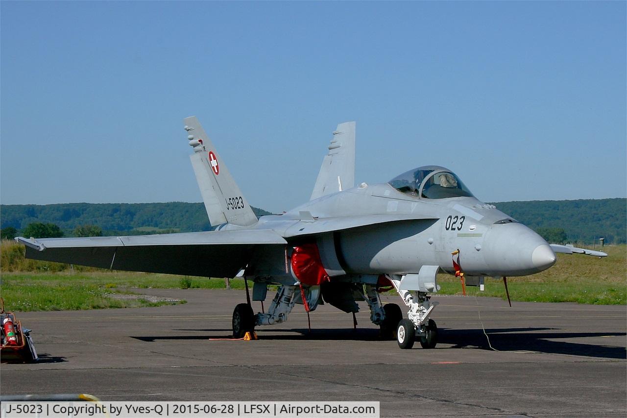 J-5023, McDonnell Douglas F/A-18C Hornet C/N 1372/SFC023, McDonnell Douglas FA-18C Hornet, Static display, Luxeuil-St Sauveur Air Base 116(LFSX) Open day 2015