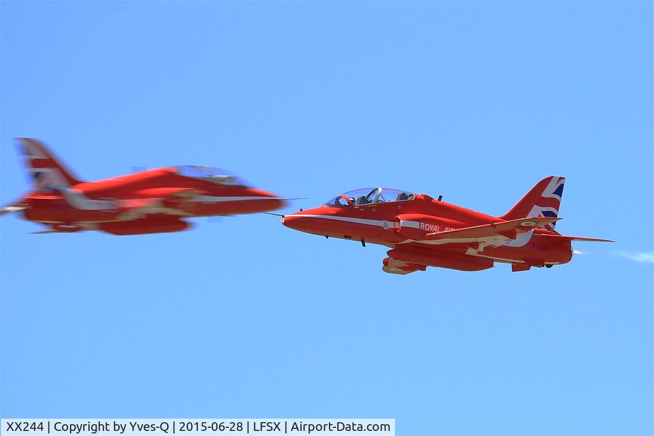 XX244, 1978 Hawker Siddeley Hawk T.1 C/N 080/312080, Royal Air Force Red Arrows Hawker Siddeley Hawk T.1, Luxeuil-St Sauveur  Air Base 116 (LFSX) Open day 2015