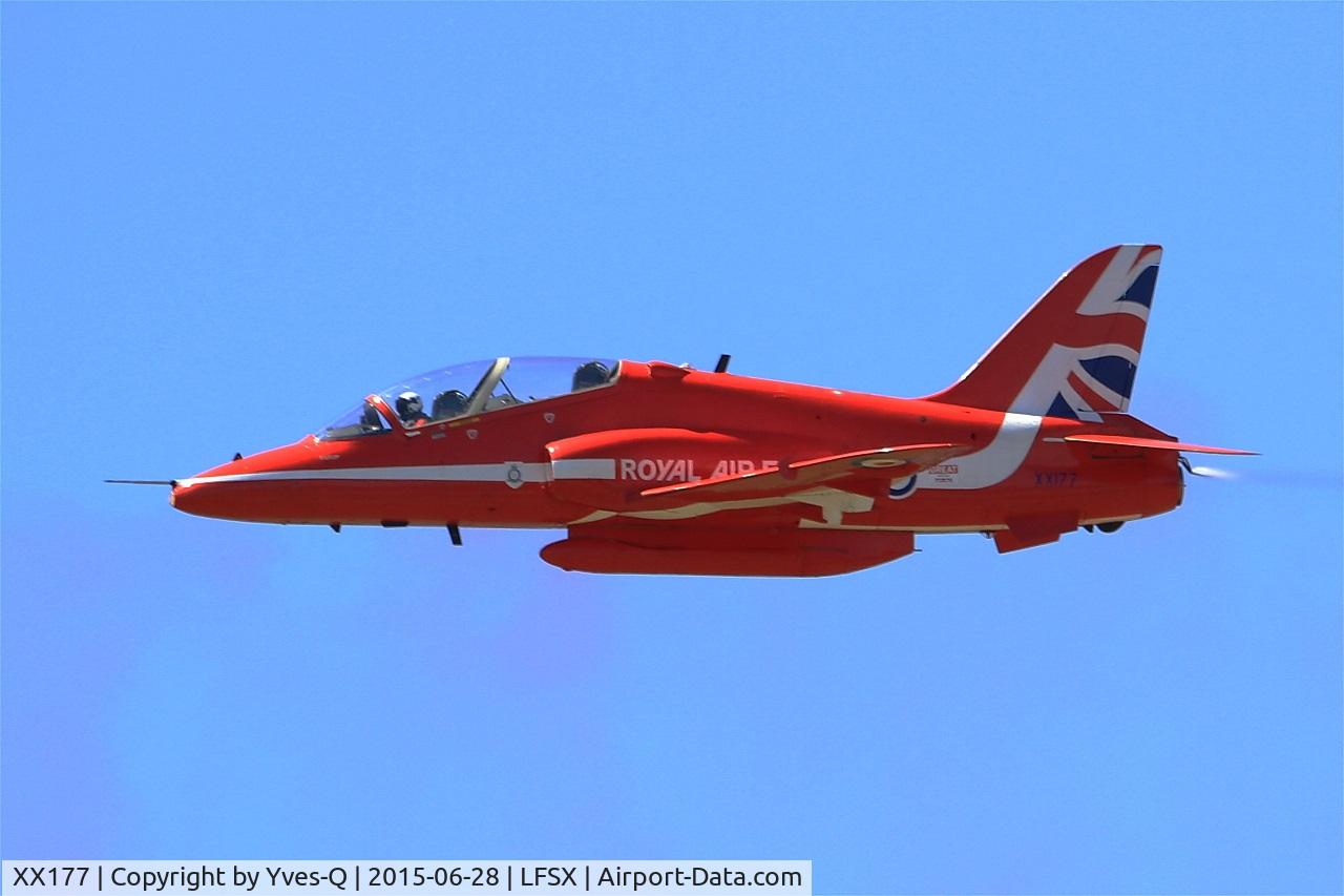 XX177, 1977 Hawker Siddeley Hawk T.1 C/N 024/312024, Royal Air Force Red Arrows Hawker Siddeley Hawk T.1, Luxeuil-St Sauveur  Air Base 116 (LFSX) Open day 2015