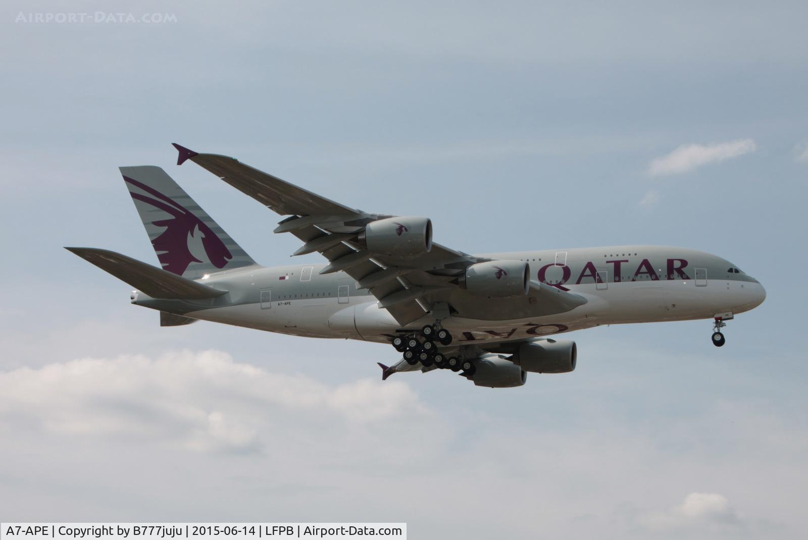 A7-APE, 2015 Airbus A380-861 C/N 0181, at Le Bourget for SIAE 2015