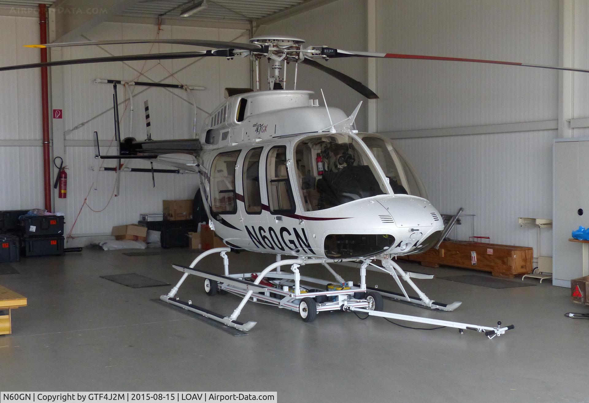 N60GN, 2012 Bell 407GX C/N 54353, N60GN at Voslau-Wien-W15.8.15
