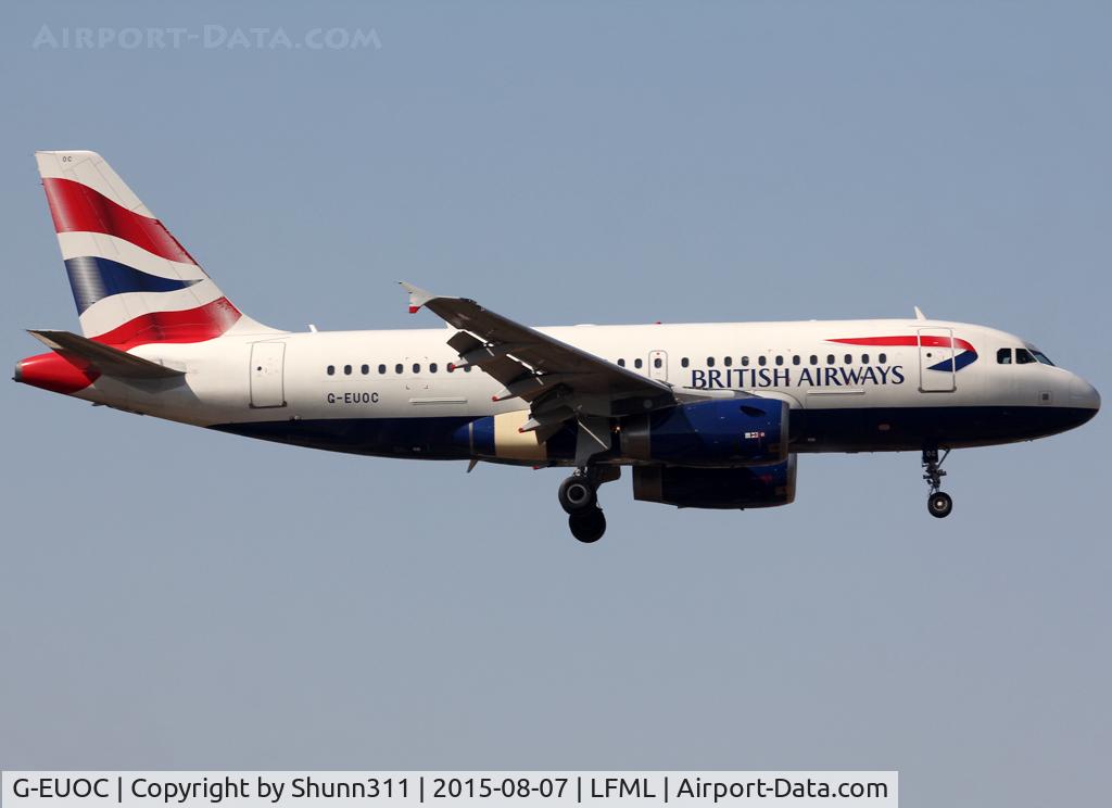 G-EUOC, 2001 Airbus A319-131 C/N 1537, Landing rwy 31L