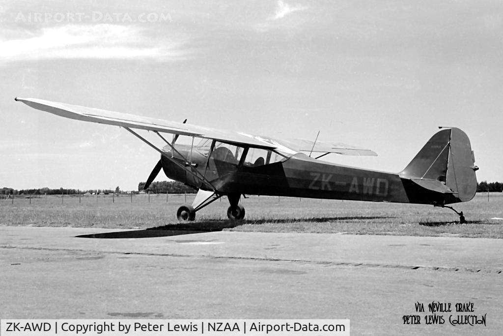 ZK-AWD, Taylorcraft J Auster 5 C/N 1105, Airwork (NZ) Ltd., Christchurch, 1954