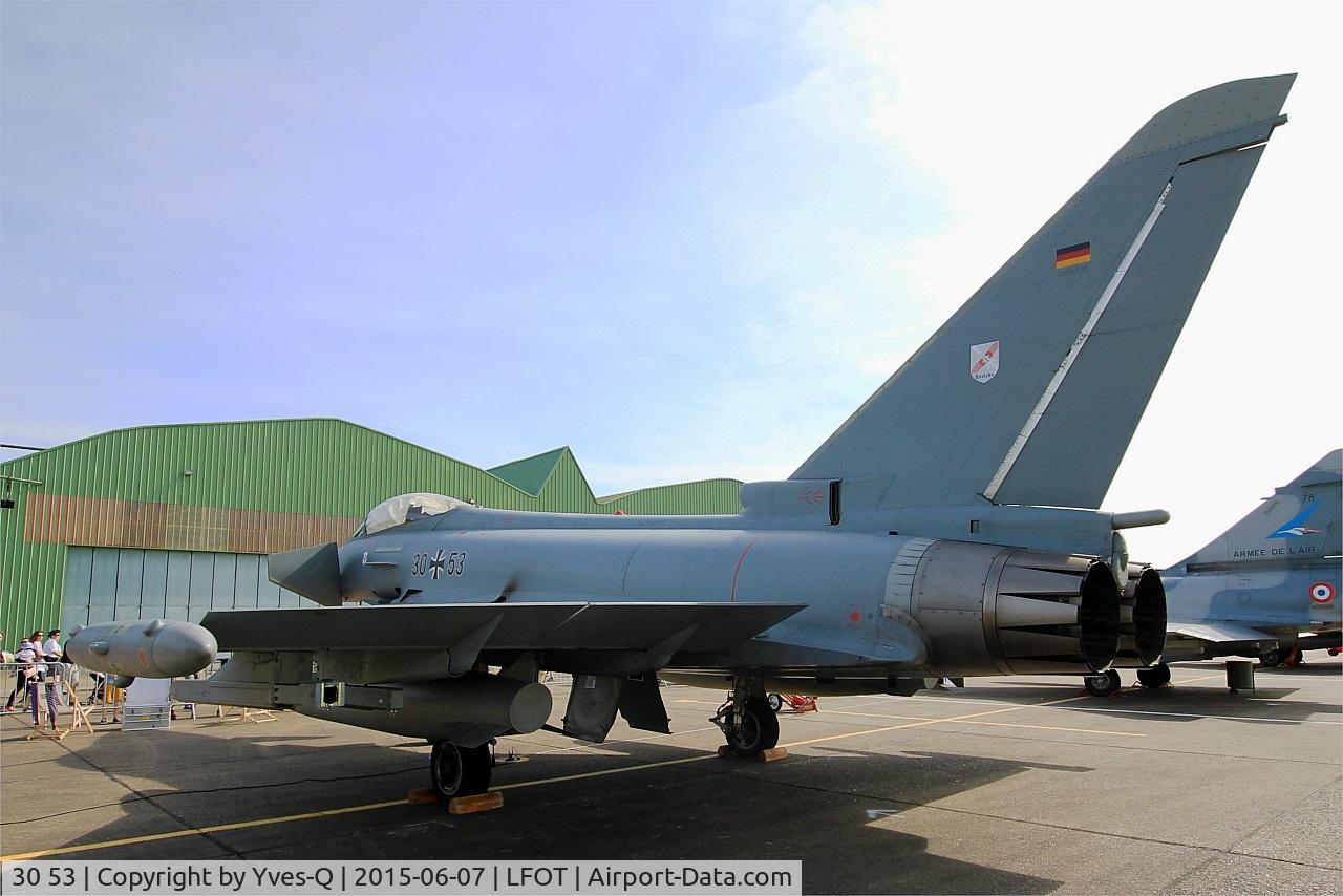 30 53, Eurofighter EF-2000 Typhoon S C/N GS038, German Air Force Eurofighter EF-2000 Typhoon, Static display, Tours-St Symphorien Air Base 705 (LFOT-TUF) Open day 2015