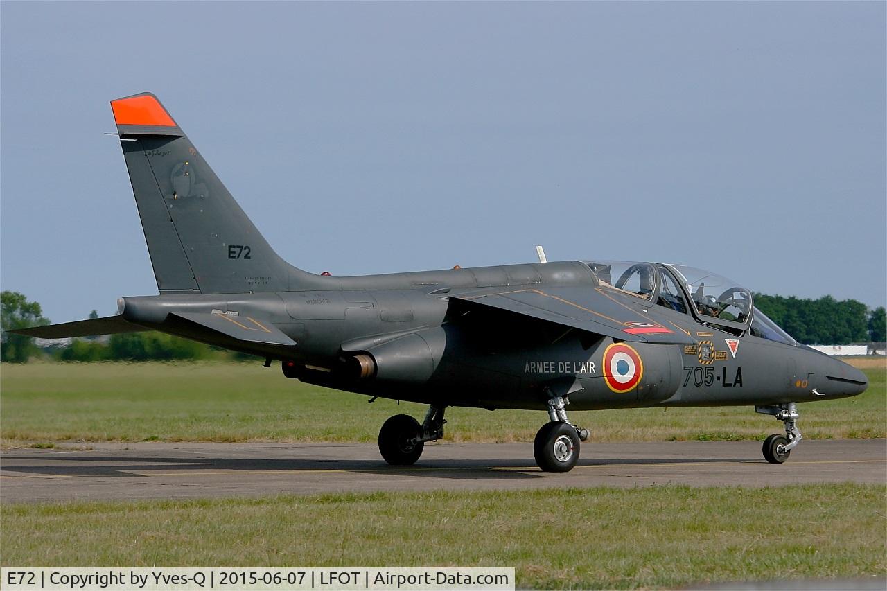 E72, Dassault-Dornier Alpha Jet E C/N E72, Dassault-Dornier Alpha Jet E (705-LA), Taxiing to parking area, Tours-St Symphorien Air Base 705 (LFOT-TUF) Open day 2015