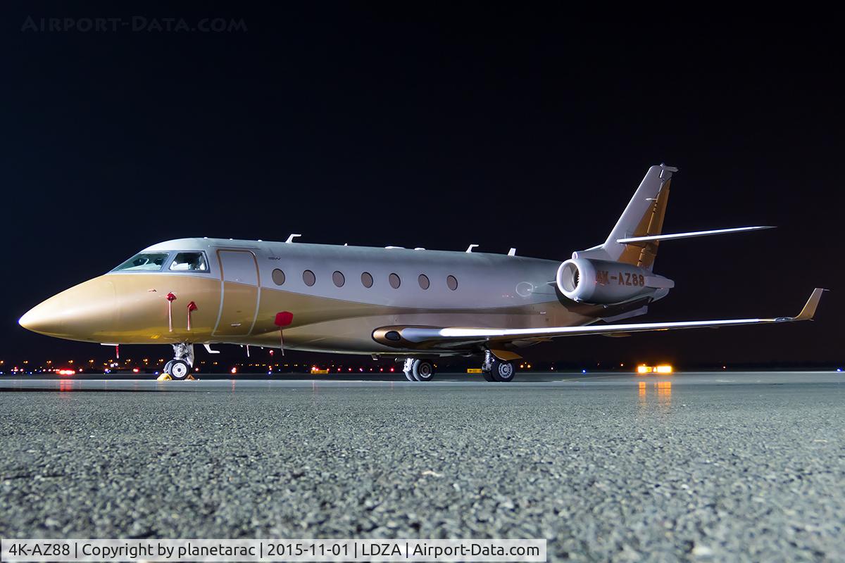 4K-AZ88, 2008 Israel Aerospace Industries Gulfstream 200 C/N 189, Night at LDZA