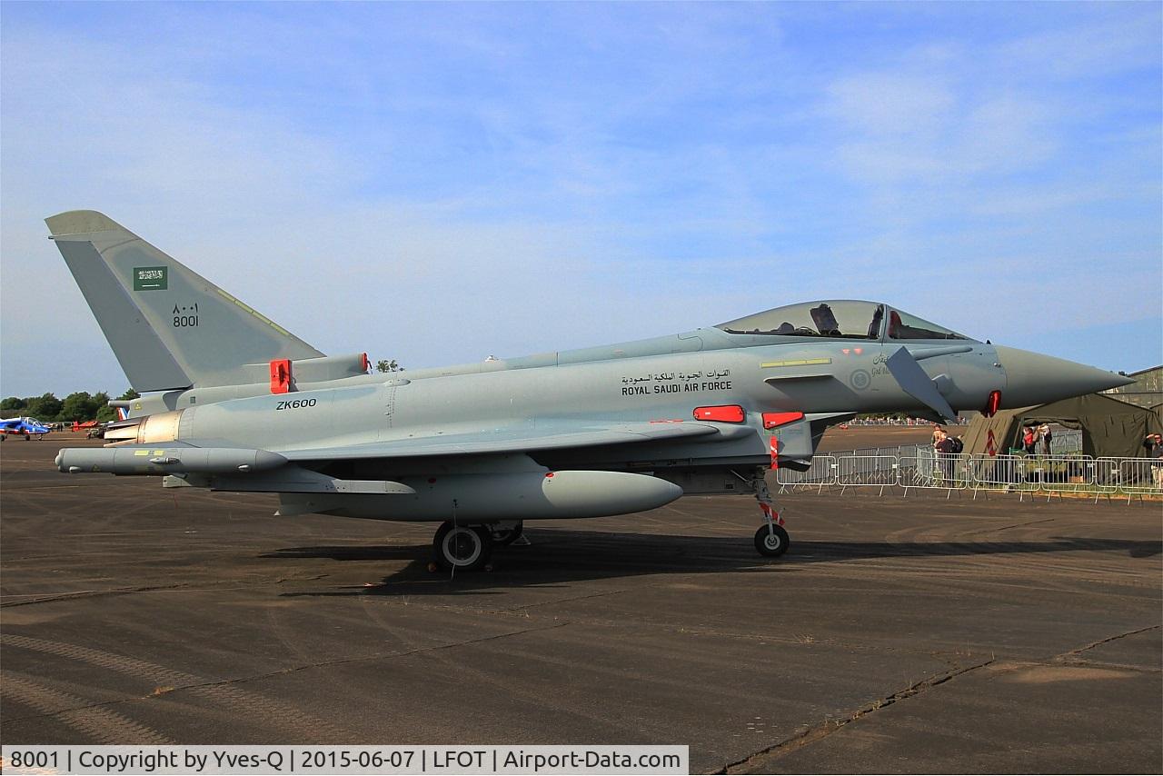 8001, 2015 Eurofighter EF-2000 Typhoon C/N CS031/445, Royal Saudi Air Force Eurofighter EF-2000 Typhoon, Static display, Tours-St Symphorien Air Base 705 (LFOT-TUF) Open day 2015