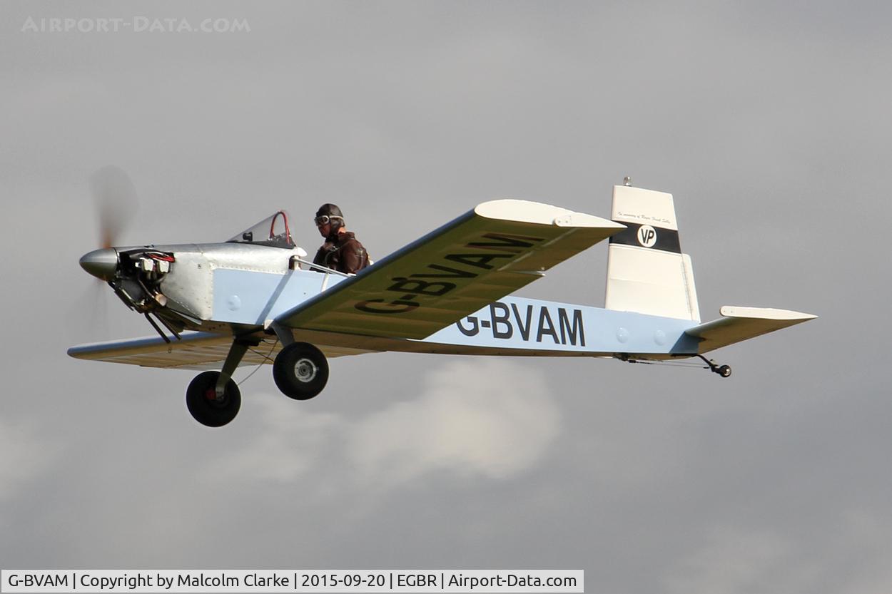 G-BVAM, 1993 Evans VP-1 Volksplane C/N PFA 062-12132, Evans VP-1 Volksplane at The Real Aeroplane Company's Helicopter Fly-In, Breighton Airfield, September 20th 2015.