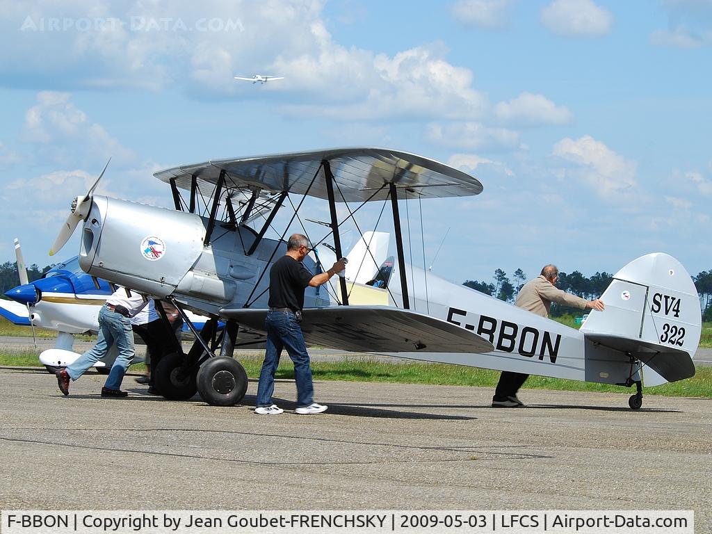 F-BBON, Stampe-Vertongen SV-4C C/N 322, Conservatoire de l'Air et de l'Espace d'Aquitaine / CAEA