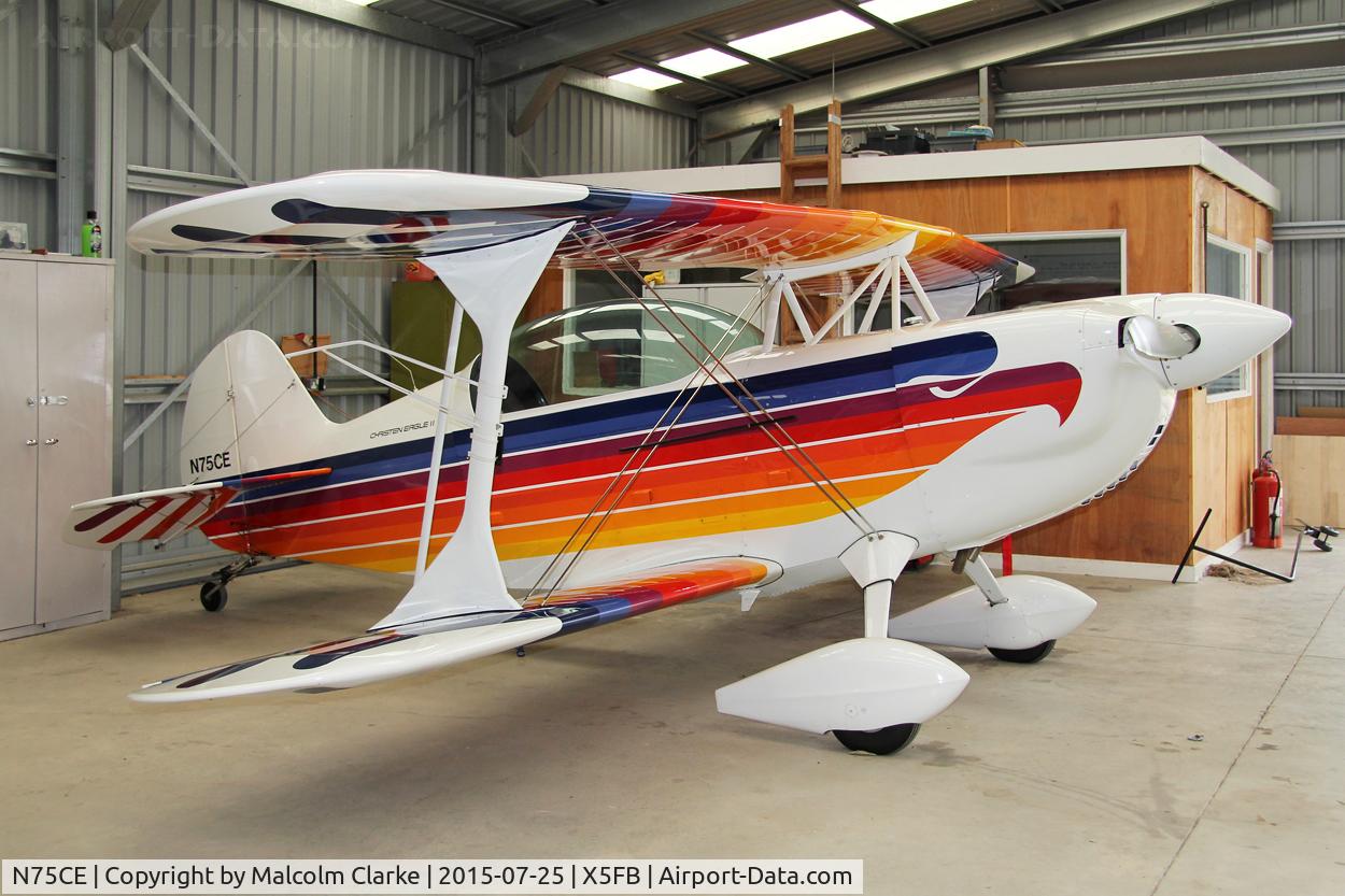 N75CE, 1991 Christen Eagle II C/N GA0032, Christen Eagle II, a Fishburn Airfield resident, July 25th 2015.