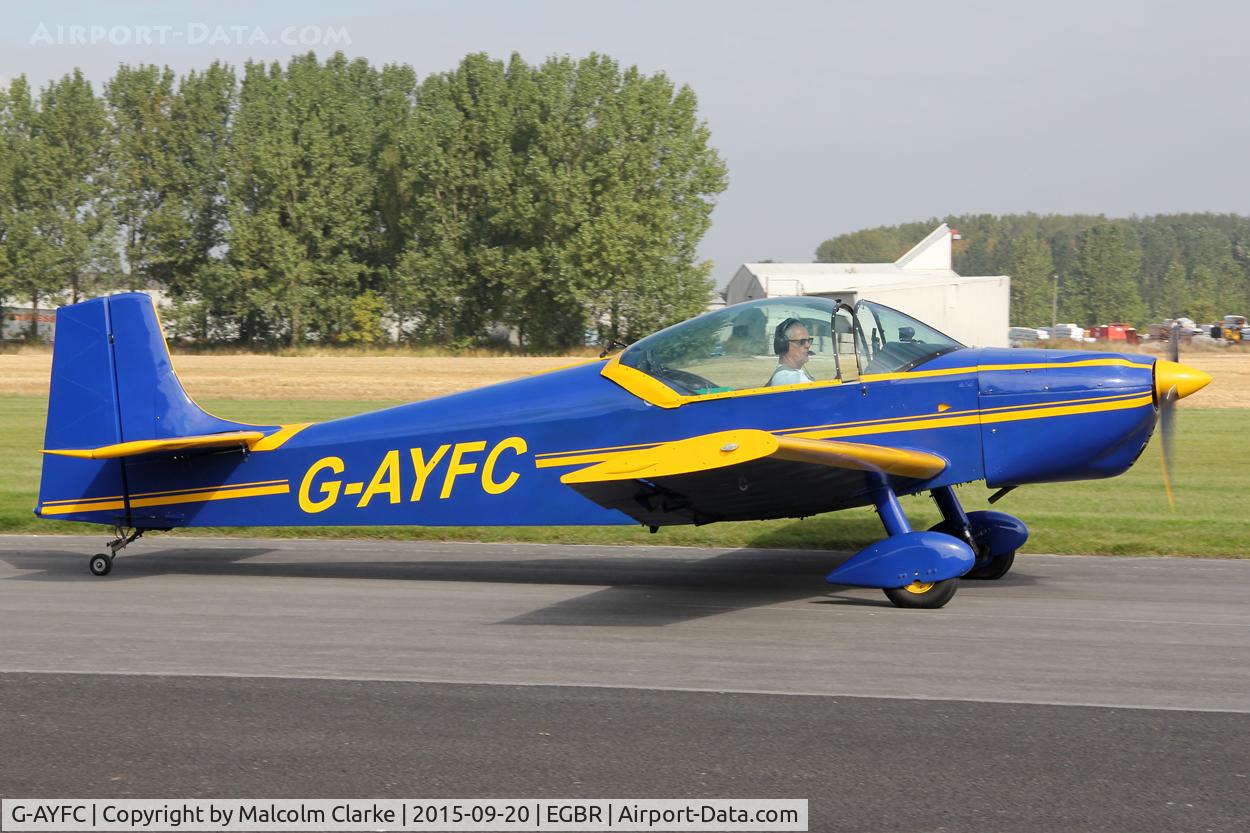 G-AYFC, 1970 Rollason Druine D-62B Condor C/N RAE/644, Rollason Druine D-62B Condor at The Real Aeroplane Club's Helicopter Fly-In, Breighton Airfield, September 20th 2015.