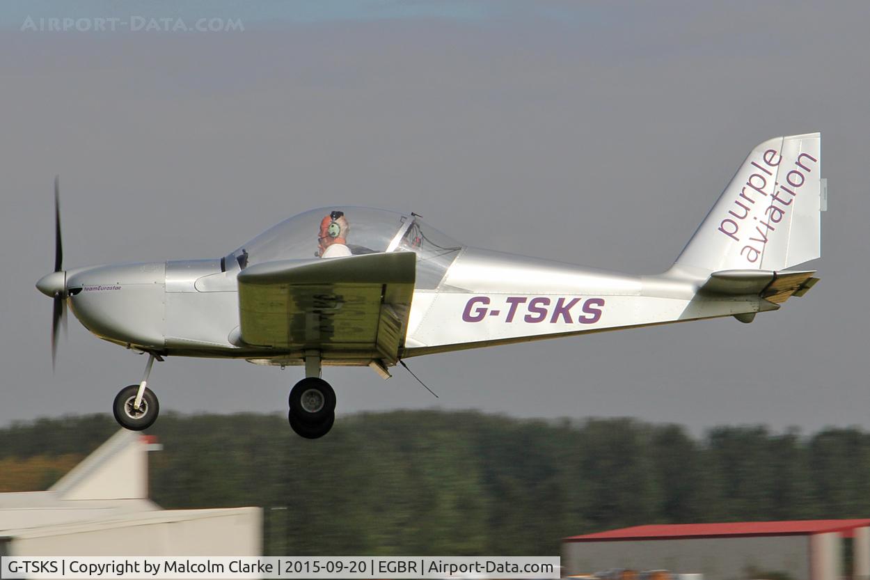 G-TSKS, 2009 Cosmik EV-97 TeamEurostar UK C/N 3320, Cosmik EV-97 Teameurostar UK at The Real Aeroplane Club's Helicopter Fly-In, Breighton Airfield, September 20th 2015.