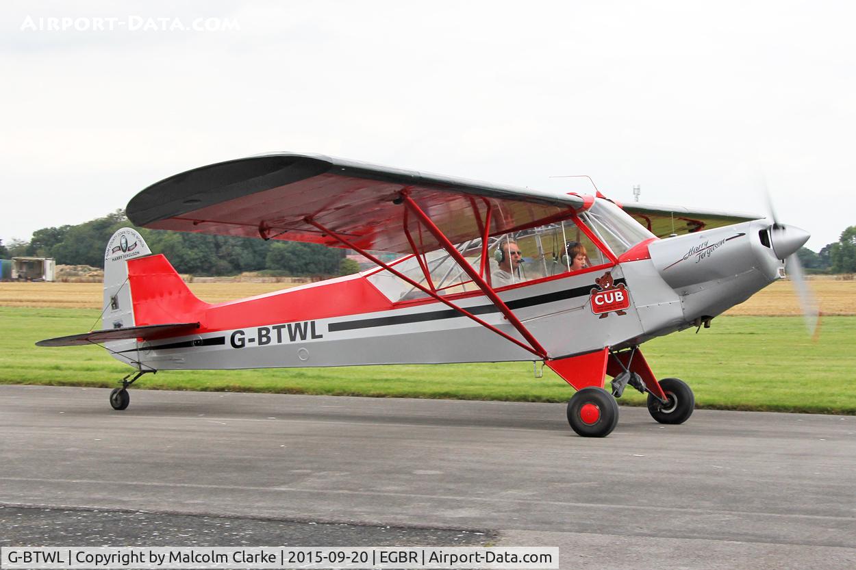 G-BTWL, 1992 Wag-Aero Sport Trainer C/N PFA 108-10893, Wag-Aero Sport Trainer at The Real Aeroplane Club's Helicopter Fly-In, Breighton Airfield, September 20th 2015.