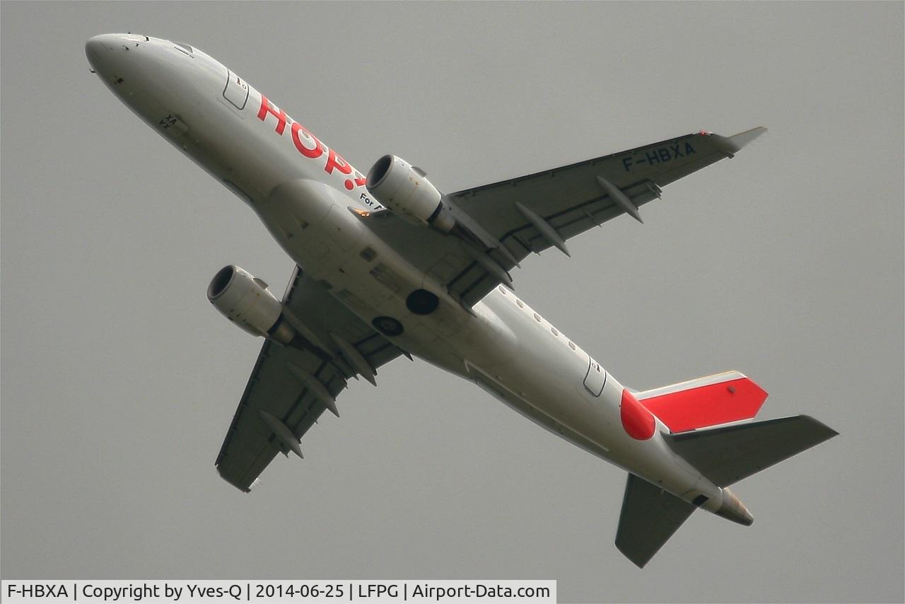 F-HBXA, 2008 Embraer 170LR (ERJ-170-100LR) C/N 17000237, Embraer ERJ-170-100LR, Take off Rwy 27L, Roissy Charles De Gaulle Airport (LFPG-CDG)