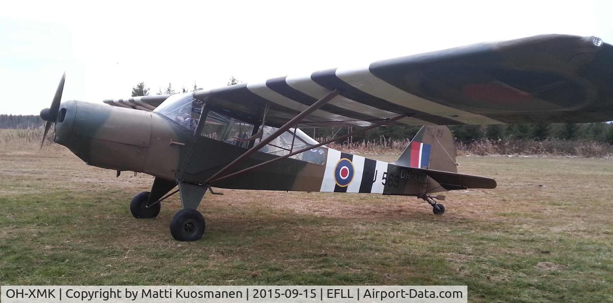 OH-XMK, 1943 Auster AOP.V C/N 1159, Photo taken 2015 in EFLL (Lapinlahti Airfield/Finland).