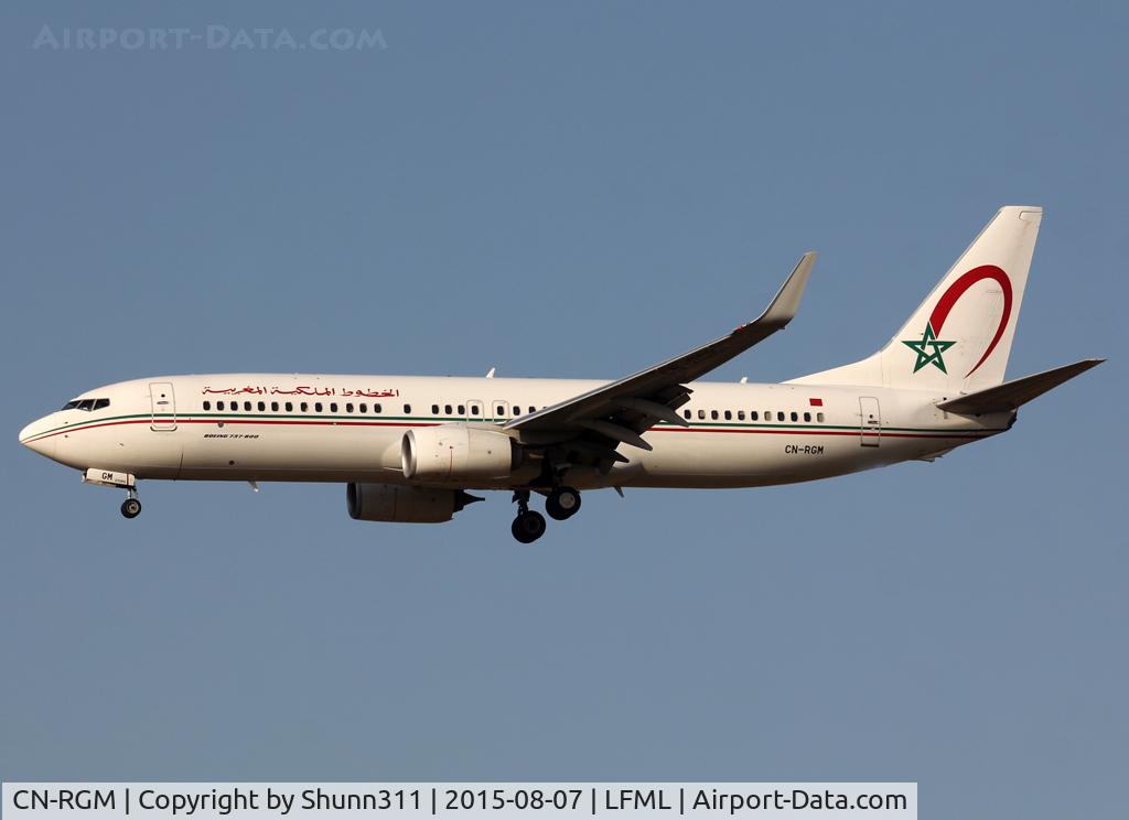 CN-RGM, 2013 Boeing 737-8B6 C/N 33074, Landing rwy 31R