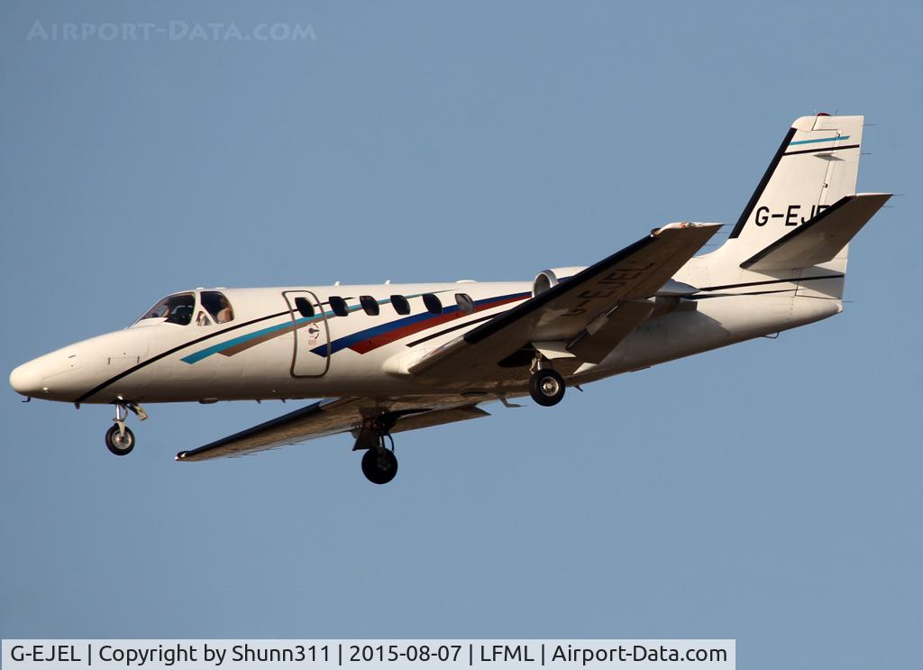 G-EJEL, 1990 Cessna 550 Citation II C/N 550-0643, Landing rwy 31R