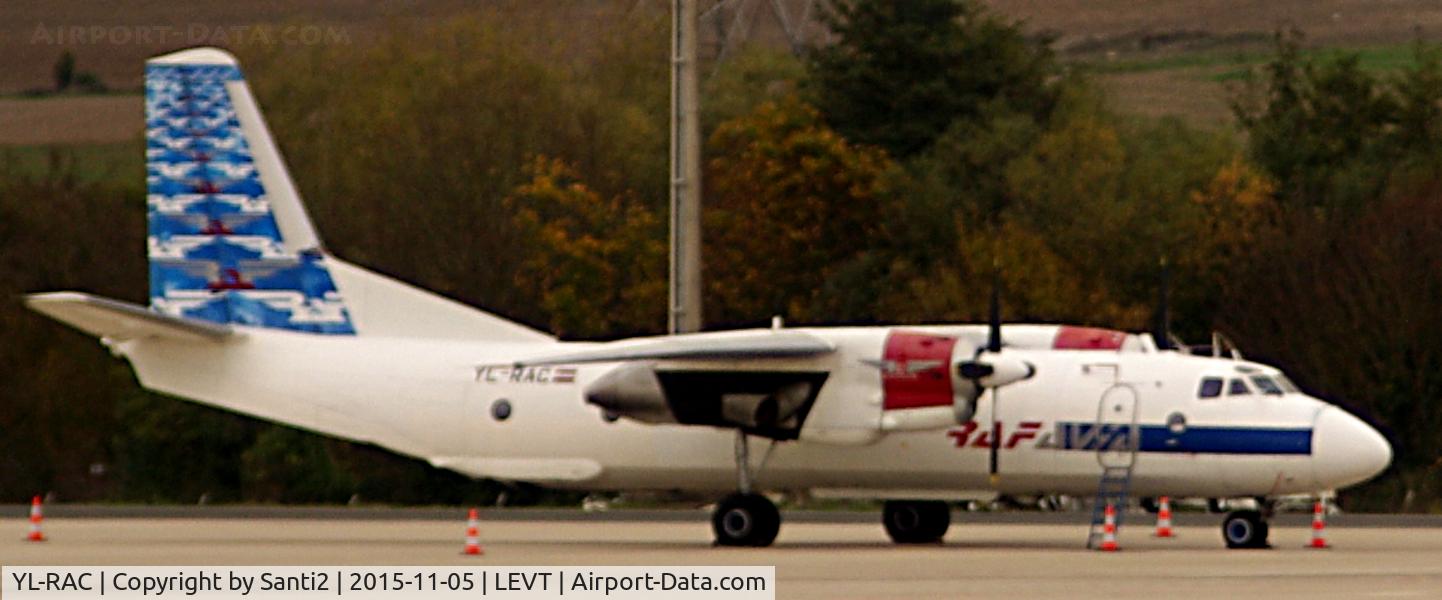 YL-RAC, 1980 Antonov An-26B C/N 7309903, Parked at the cargo area.