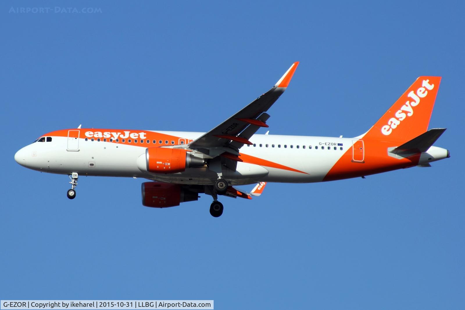 G-EZOR, 2015 Airbus A320-214 C/N 6675, Flight from Amsterdam.