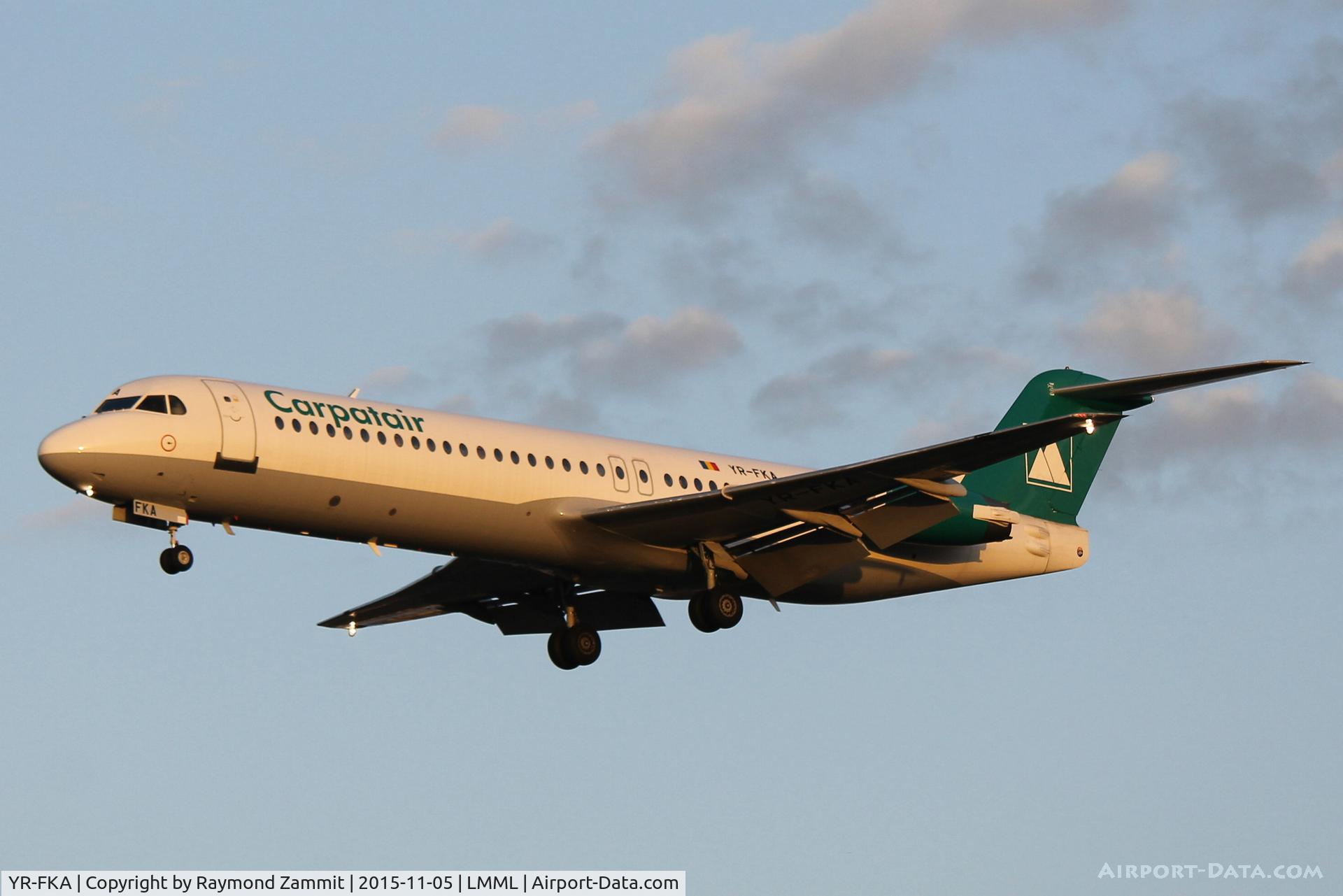 YR-FKA, 1991 Fokker 100 (F-28-0100) C/N 11340, Fokker100 YR-FKA Carpatair