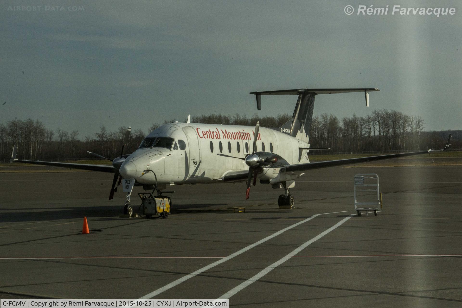 C-FCMV, 1997 Beech 1900D C/N UE-272, On tarmac at Fort St John, taken from departure area.