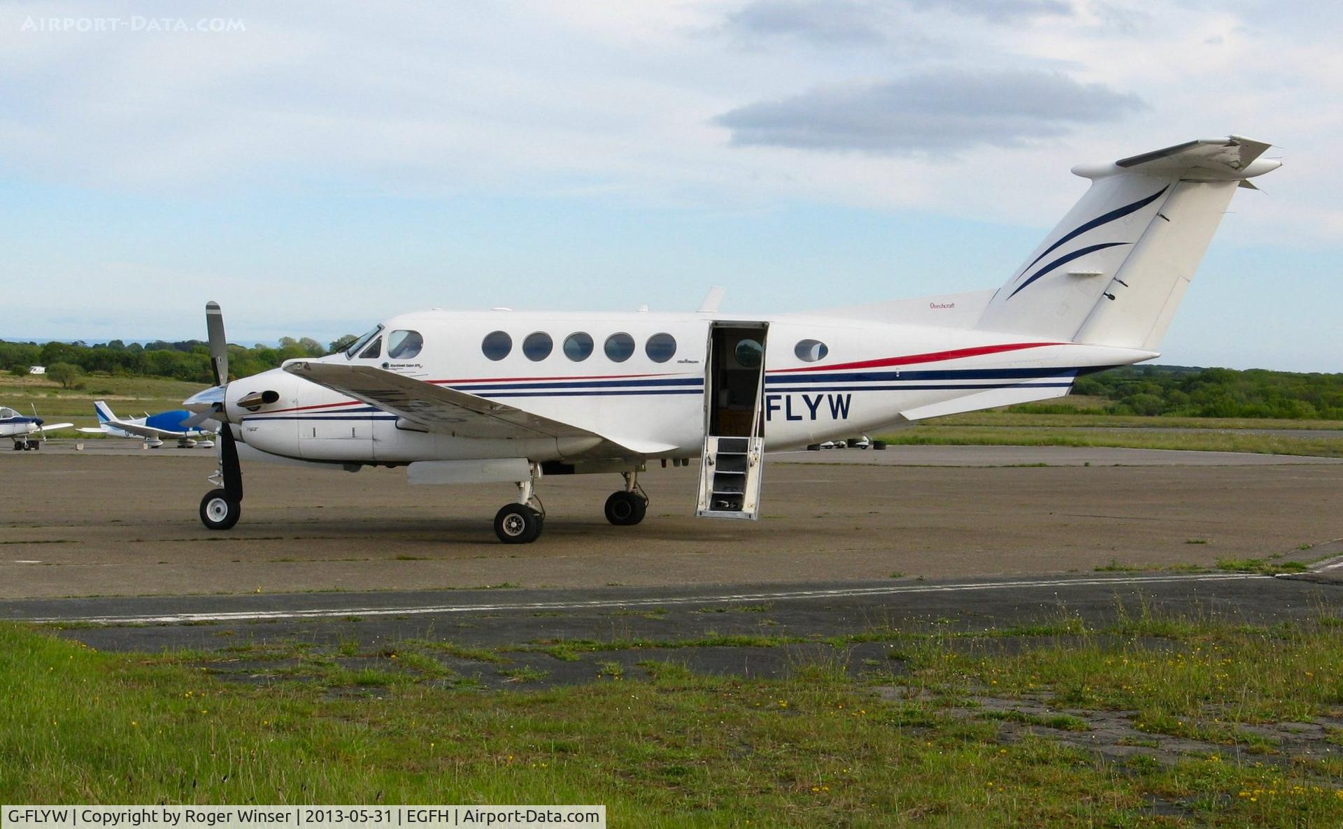 G-FLYW, 1977 Beech 200 Super King Air C/N BB-209, Visiting Super King Air operated by FlyWales based at Haverfordwest Airport.