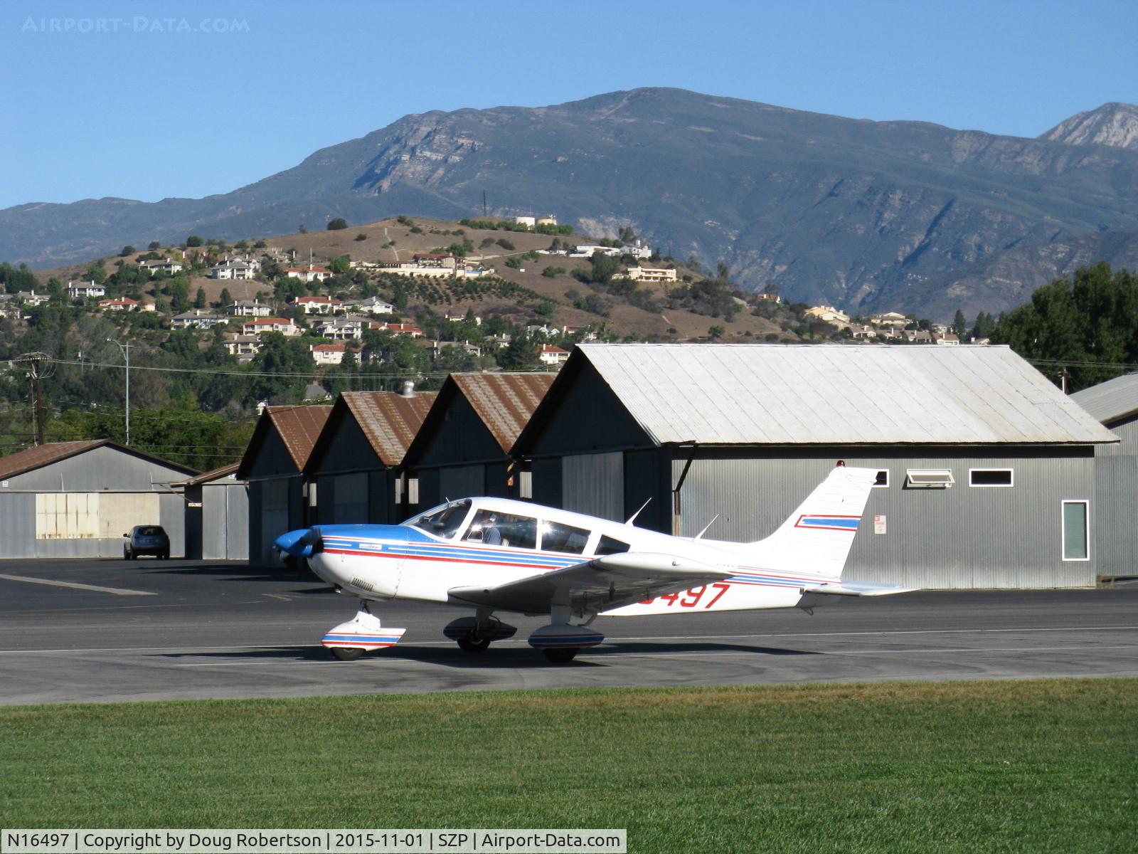 N16497, 1973 Piper PA-28-235 Cherokee Charger C/N 28-7310101, 1973 Piper PA-28-235 CHEROKEE CHARGER, Lycoming O-540-D4B5 235 Hp, landing roll Rwy 22 despite wind tee & two windsocks indicating Rwy 04 with Santana wind
