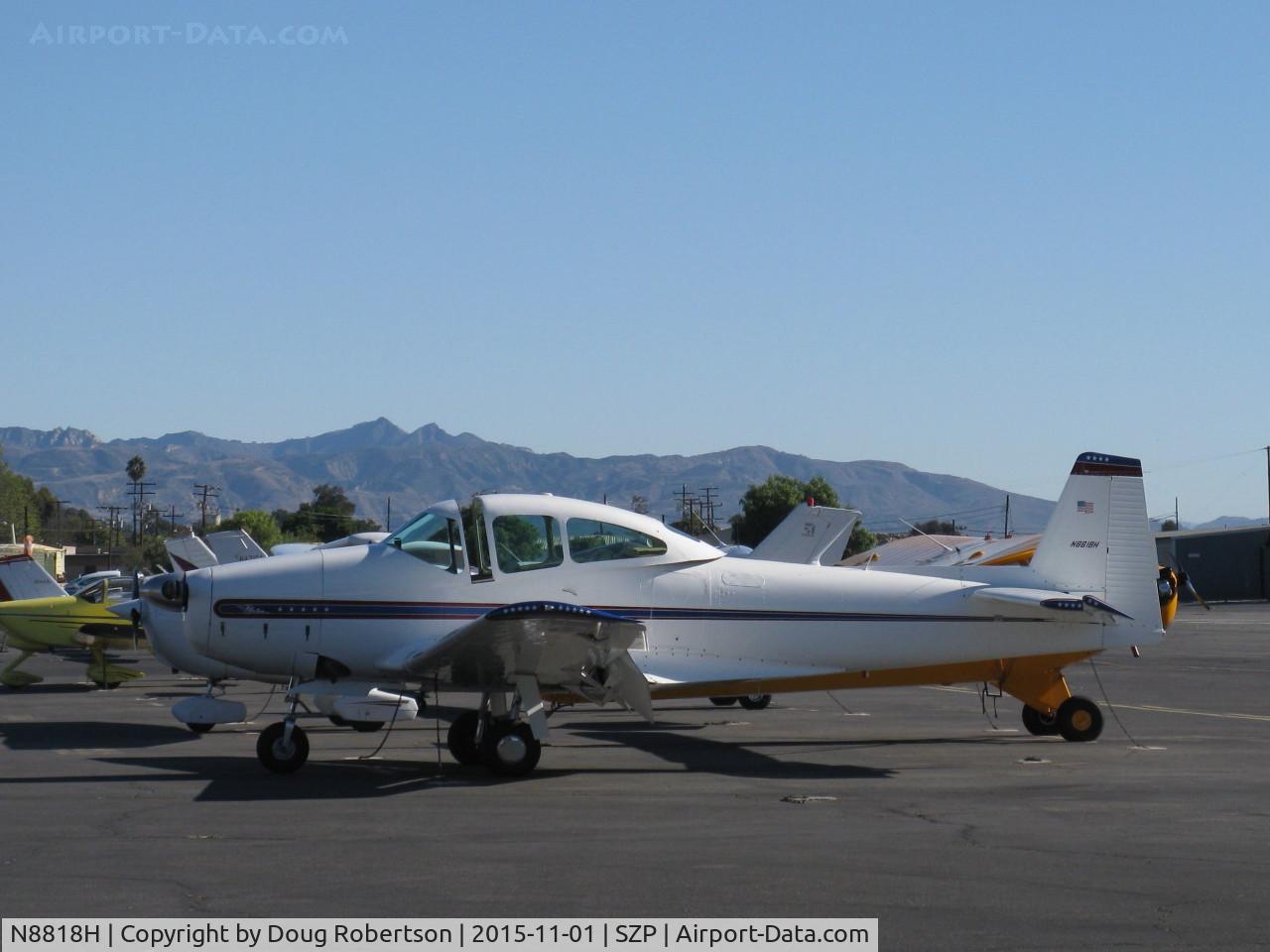 N8818H, 1947 North American Navion C/N NAV-4-818, 1947 North American NAVION, Continental E225 upgrade, on transient ramp