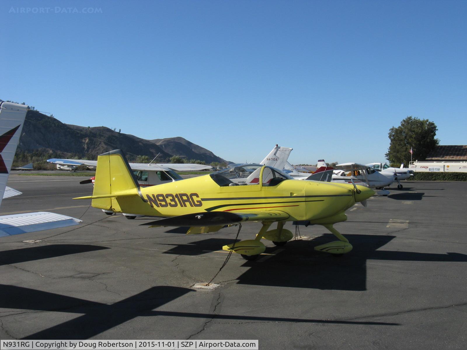 N931RG, 1995 Vans RV-6A C/N 21002, 1995 Gladish Van's RV-6A, Lycoming O&VO-360