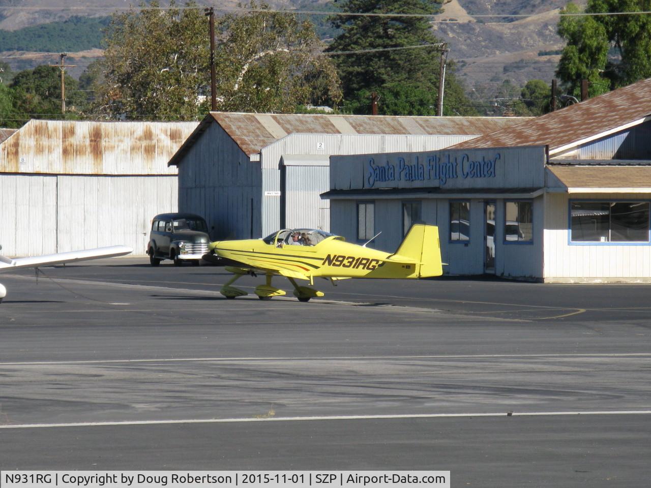 N931RG, 1995 Vans RV-6A C/N 21002, 1995 Gladish VAN's RV-6A, Lycoming O&VO-360, taxi to transient ramp