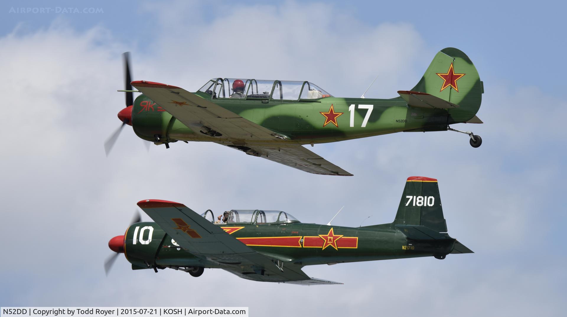N52DD, 2002 Yakovlev (Aerostar) Yak-52TW C/N 0212404, Airventure 2015