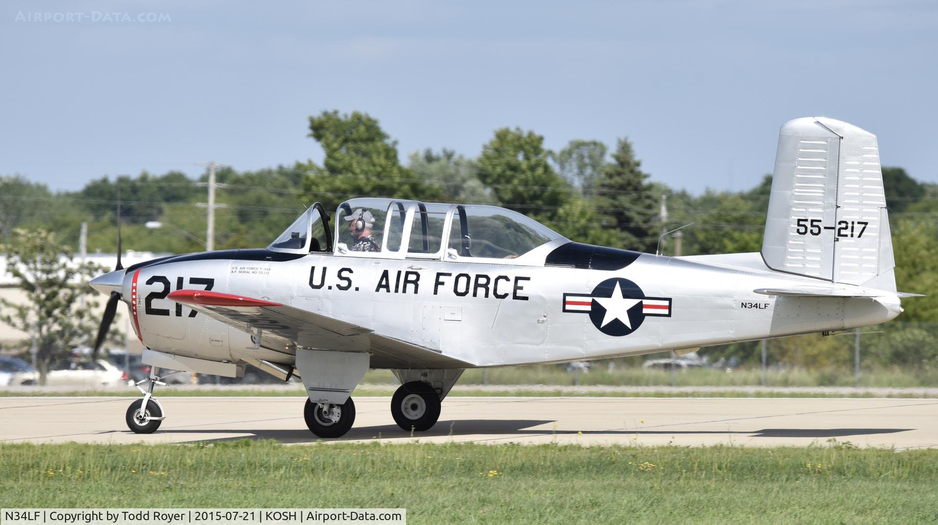 N34LF, 1955 Beech T-34A Mentor C/N G-774, Airventure 2015